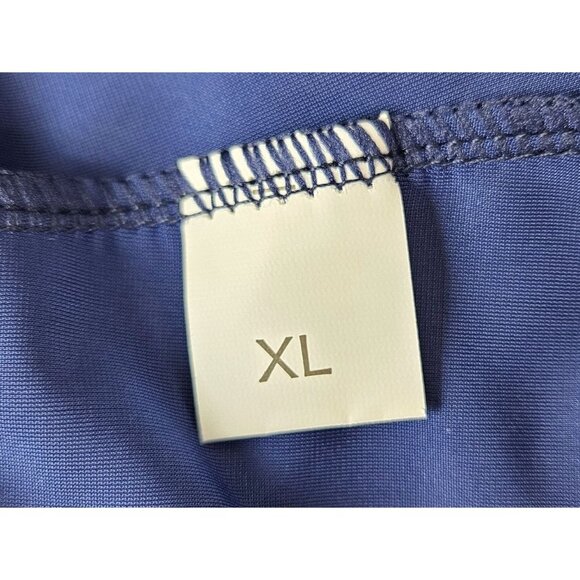 Women's Tropical Print Strap Swimsuit Dress Boxer Shorts Set XL Blue Beach Pool - Picture 9 of 9